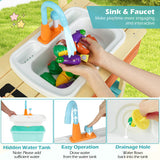 Outdoor Mud Kitchen for Kids Wooden Play Kitchen Toy for Boys Girls Aged 3-8-Yellow