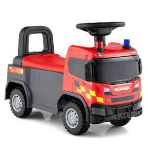 Kids Ride On Push Car Licensed SCANIA Truck Toy with Steering Wheel and Music-Red