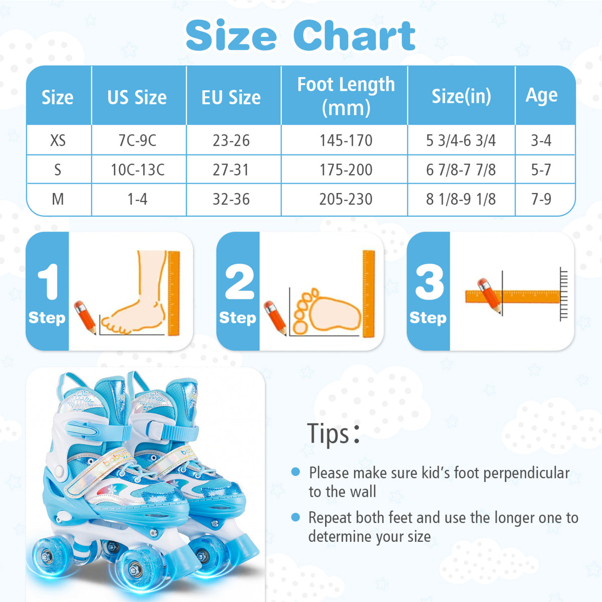 Kids Roller Skates for Girls Boys with Light-up Wheels and Safety Protection-Navy
