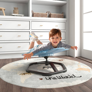 Kids Sensory Swivel Chair Elephant Petal 360 ° Spinning Chair-Blue