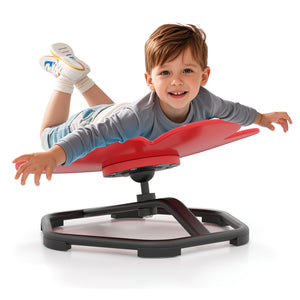 Kids Sensory Swivel Chair Elephant Petal 360 ° Spinning Chair-Red