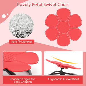 Kids Sensory Swivel Chair Elephant Petal 360 ° Spinning Chair-Red