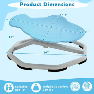 Kids Sensory Swivel Chair Elephant 360° Spinning Chair with Non-Slip Metal Base-Light Blue