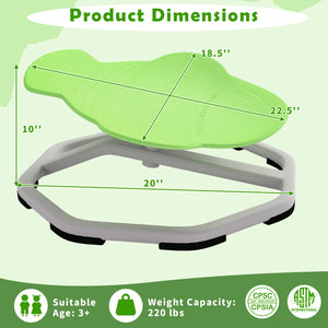 Kids Sensory Swivel Chair Elephant 360° Spinning Chair with Non-Slip Metal Base-Green