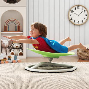 Kids Sensory Swivel Chair Cat Claw 360° Spinning Chair with Non-Slip Metal Base-Green