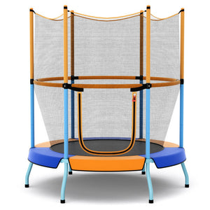 48" Toddler Trampoline with Safety Enclosure Net-Orange