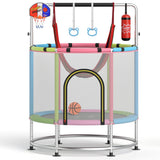 55" Kids Trampoline Gift for for 3-6 Years Old Boys and Girls-Pink