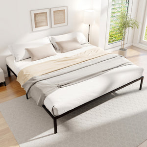 Full/Queen/King Size Metal Bed Frame Heavy Duty Support Slats Mattress Foundation-King Size