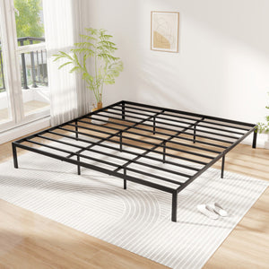 Full/Queen/King Size Metal Bed Frame Heavy Duty Support Slats Mattress Foundation-King Size