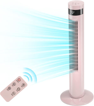 85° Oscillating Bladeless Tower Fan with 24ft/s Velocity