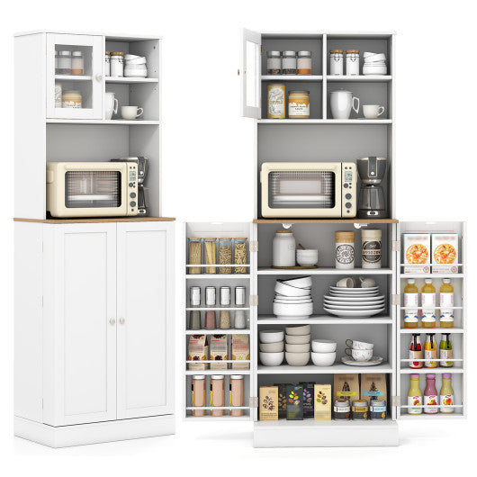 Wall and Door Mounted Mirrored Jewelry Cabinet with Lights-Natural