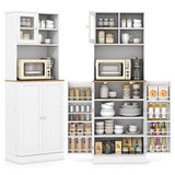 Wall and Door Mounted Mirrored Jewelry Cabinet with Lights-Natural