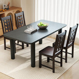 Kitchen Side Dining Chair Set of 2 with Rubber Wood Frame-Rustic Brown