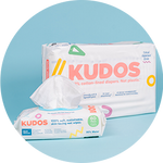 Diaper Box & Wipes Bundle | 100% Cotton Liner, TCF Diapers Size 1-6 | Kudos