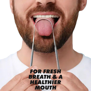 Stainless Steel Tongue Scraper – For Fresh Breath & a Healthier Mouth by Pursonic