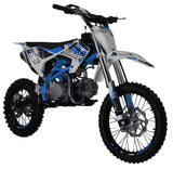 TrailMaster LK125 Pro Series Dirt Bike, Electric Start, 4-Speed Manual, Dual Disc Brakes, (17/14) Wheels