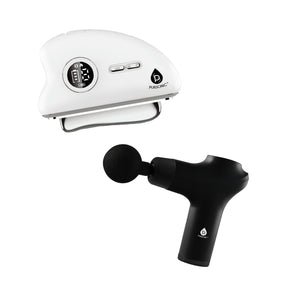 Pursonic Glow & Recovery Bundle: 7-in-1 LED Light Therapy Wand + 3-Speed Massage Gun by Pursonic