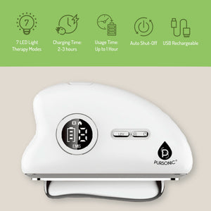 PURSONIC Ultimate 7-in-1 LED Light Therapy Skincare Bundle