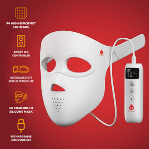 Pursonic 3D Soft-Silicone LED Light Therapy Mask with Smart Controller