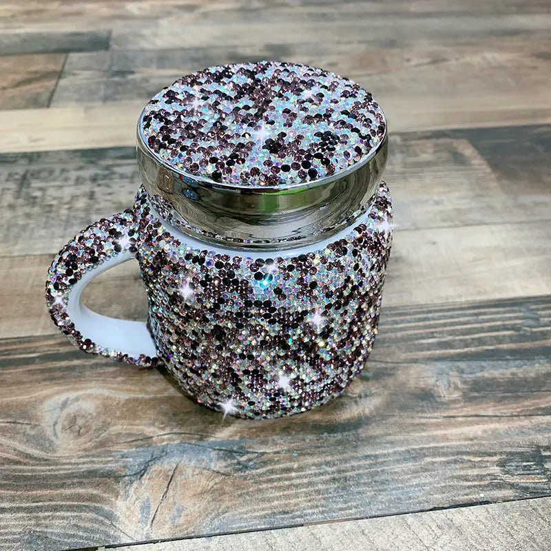 Creative Ceramic Coffee Mug with Lid for Office Use