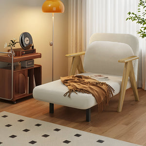 Solid Wood Lounge Chair Sleeper Sofa Bed