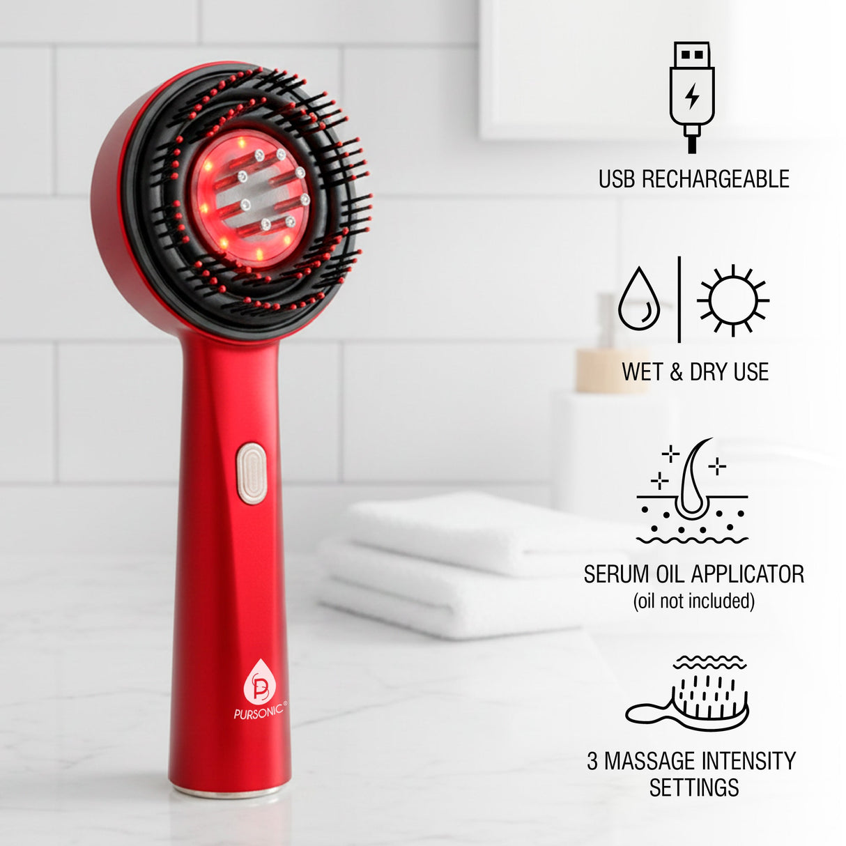 The Ultimate LED Rejuvenation Trio: 7-in-1 LED Therapy Face Mask, 7-in-1 Sculpting Wand, & LED Light Scalp Brush
