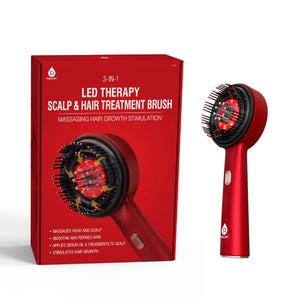 Ultimate Hair Rejuvenation & Styling Bundle – 3-in-1 LED Scalp Therapy Brush + One Step Volumizing Hair Dryer