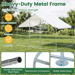 9.8 x 6.7  Feet Large Metal Chicken Coop with Waterproof Cover