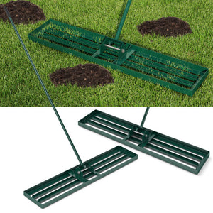Lawn Leveling Rake 46 x 10 Inch Heavy Duty Lawn Level Tool for Soil-Green
