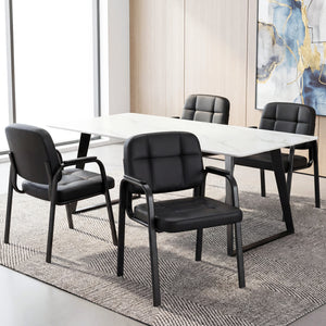 Leather Office Reception Chairs Waiting Room Guest Chairs Set of 2