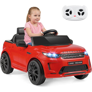 Licensed Land Rover Kids Ride on Car 12V Battery Powered Kids Electric Car-Red