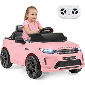Licensed Land Rover Kids Ride on Car 12V Battery Powered Kids Electric Car-Pink