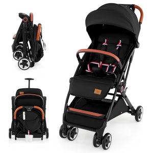 Lightweight Aluminium Frame Baby Stroller with Net-Black