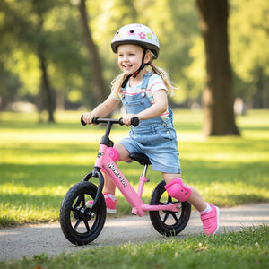Lightweight Toddler Balance Bike No Pedal Training Bicycle-Pink