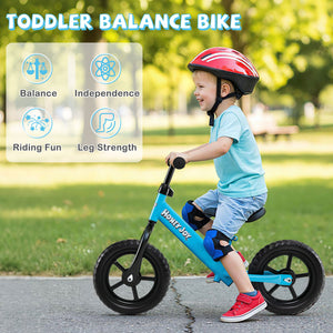 Lightweight Toddler Balance Bike No Pedal Training Bicycle-Blue