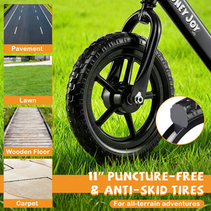 Lightweight Toddler Balance Bike No Pedal Training Bicycle-Black