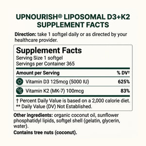 Liposomal Vitamin D3 5000IU K2 MK7 100 mcg