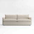 A Lounge Deep Sofa 93" in light gray, featuring a two-seater design with clean lines, plush cushions, and a minimalist aesthetic, set against a plain white background.