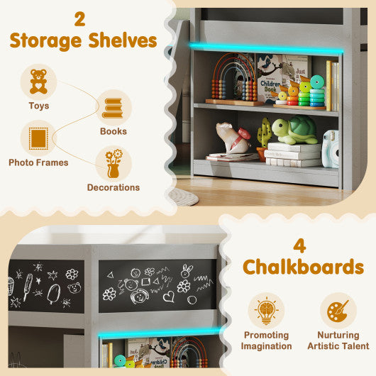 6-Tier Metal Plant Stand 2 Half-Heart-Shape Ladder Plant Shelves-Coffee