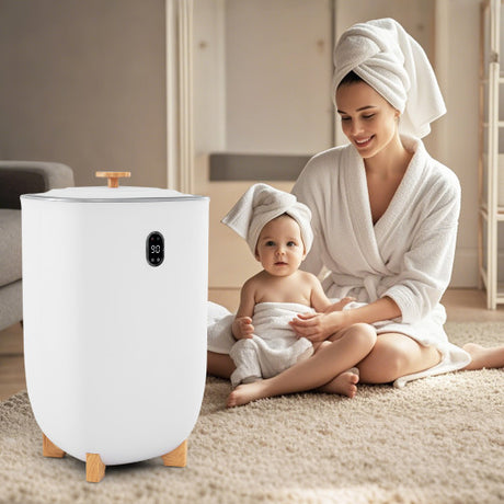 40L Towel Warmer Luxury Hot Towel Bucket with 2 Heating Temperatures-White