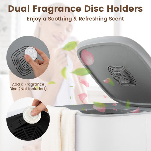40L Towel Warmer Luxury Hot Towel Bucket with 2 Heating Temperatures-White