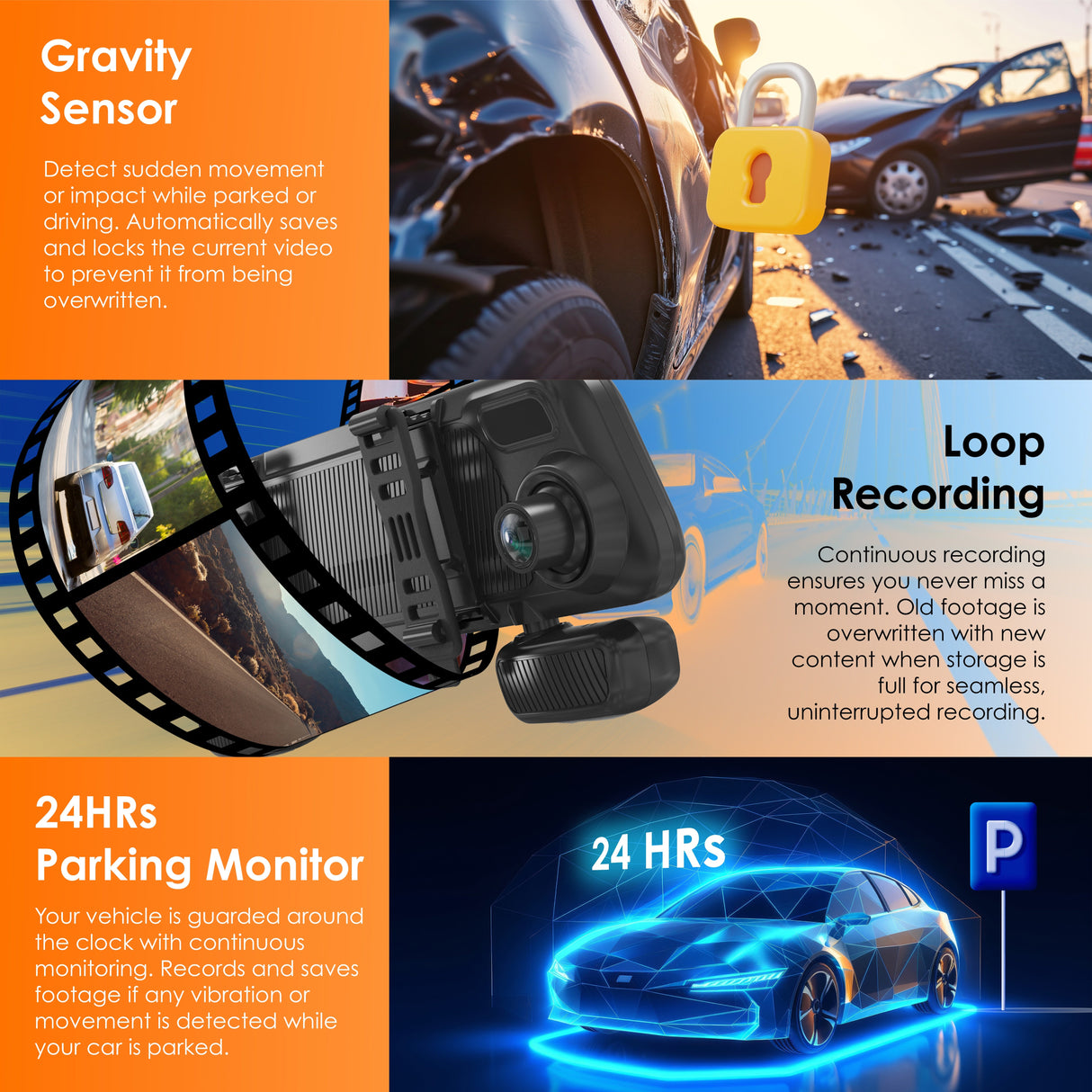 Rexing M4 4-CHANNEL MIRROR DASH CAM 12” Touch Screen Mirror Dash Cam, 1080p with GPS