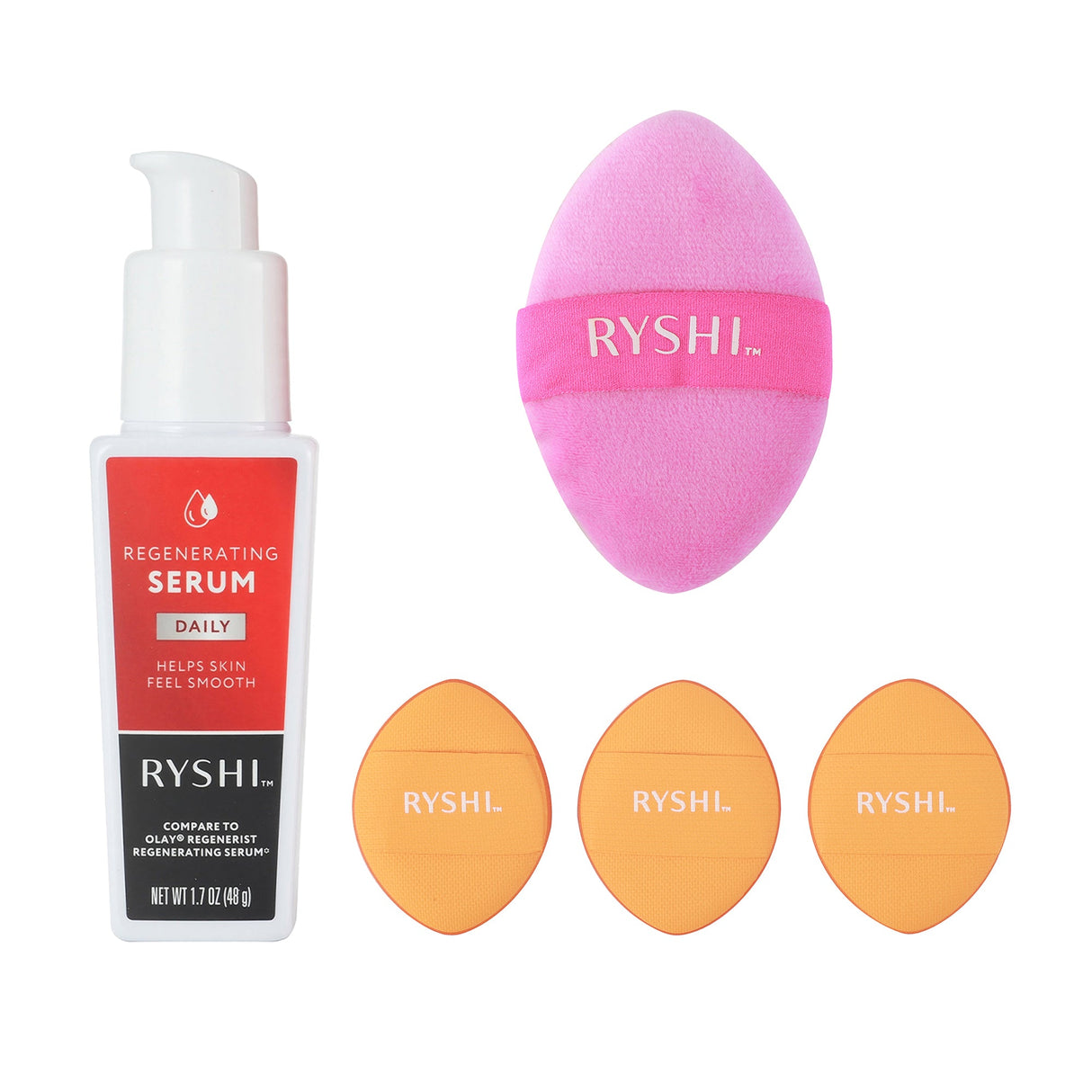 Complete Flawless Finish Set: Reversible Sponge + Regenerating Serum + Finger Beauty Blenders by Pursonic