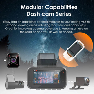 Rexing Cabin View Camera For V55 Premium 4K Modular Capabilities Car Dash Cam