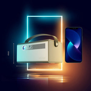 Rexing PV7 Pro Smart DLP Projector 600ANSI with 3D Projection, Wi-Fi, Bluetooth