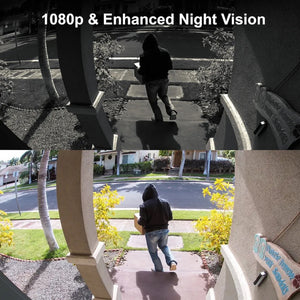 Rexing SDB1 + Free 2 Year Warranty Smart Wireless Video Doorbell Camera 1080p Recording with WiFi