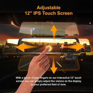 Rexing M3 3 Channel 1080p Front +1080p Cabin +1080p Rear Mirrored Dash Cam w/ GPS