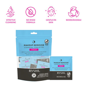Clear & Glow Skincare Gift Set: Acne Foaming Wash, Revitalizing Facial Wash, and Makeup Remover Cleansing Towelettes