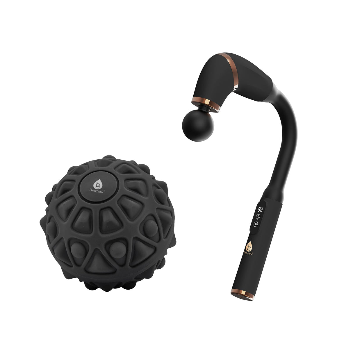 Ultimate Muscle Recovery Bundle: Deep Tissue Massage Gun + Vibrating Massage Ball by Pursonic
