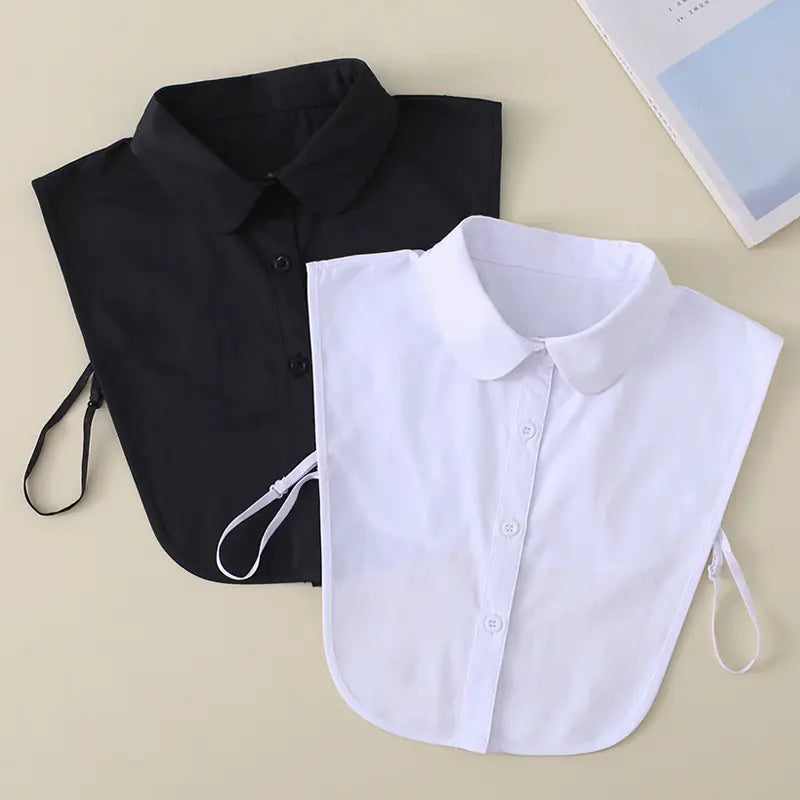 2023 Women's White Shirt Faux Collar Accessory